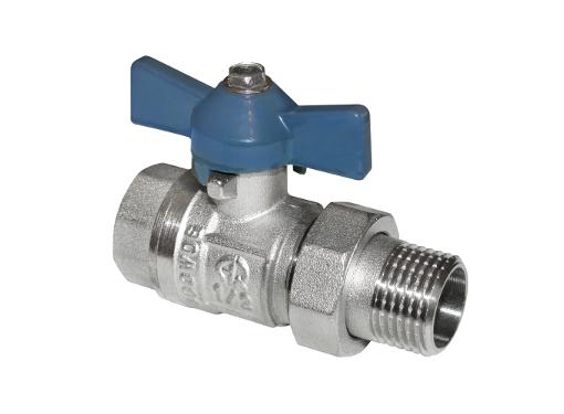 Изображение товара Кран шаровый AQUALINK ИС.080041 3/4'' с полусгоном американкой для воды