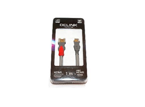 Изображение товара Кабель HDMI-mini HDMI DELINK 1,5м позолоченные контакты серый