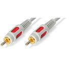 Изображение товара Шнур DELINK 3655 1RCA-1RCA ,,Grey,, пластиковый 15 м видео кабель