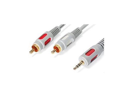 Изображение товара Шнур аудио DELINK 3686 10 м с RCA и 3,5 Jack позолоченные контакты