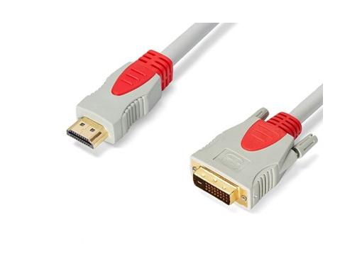 Изображение товара Шнур DVI-D HDMI DELINK 8004 1.5м позолоченные контакты серый видеокабель