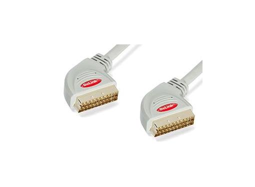 Изображение товара Шнур SCART-SCART DELINK 3645 7м Grey позолоченные контакты
