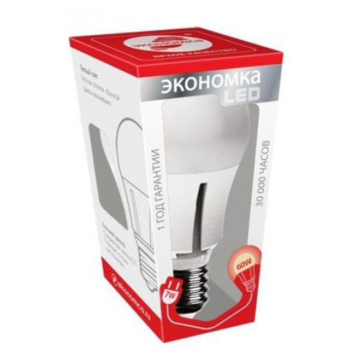 

Лампа светодиодная ЭКОНОМКА Космос eco_led7wa60e2745_cl
