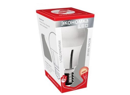 Изображение товара Эко LED 8W А60 E27 диммируемая светодиодная лампа тепло белый свет