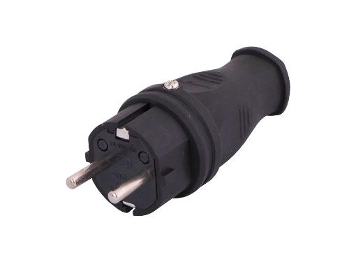 Изображение товара Вилка LEZARD 106-0400-0105 однофазная каучук с защитой IP44