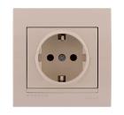 Изображение товара Розетка LEZARD 702-0303-122 керамическая с заземлением повы шенная безопасность кремовая