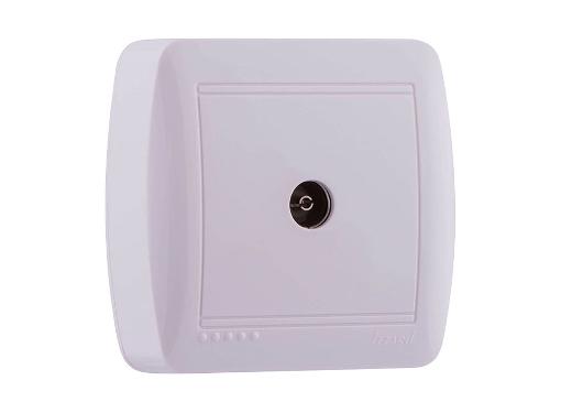 Изображение товара Розетка телевизионная LEZARD 711-0200-129 для открытой проводки белая, высокая безопасность