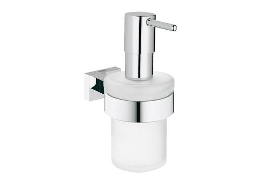 Изображение товара Дозатор GROHE Essentials Cube 40756001 с держателем для жидкого мыла хром
