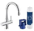 Изображение товара ГРОHE Blue Pure Смеситель для кухни с фильтром, однорычажный, хромированный