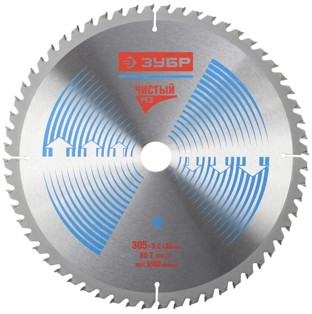фото Диск пильный твердосплавный зубр ф305х30мм 60зуб.