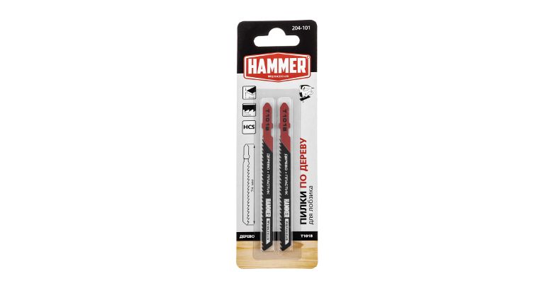 Пилки для лобзика HAMMER JG WD T101B (2шт.)