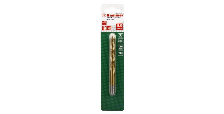 Сверло по металлу HAMMER Ф9х125мм (DR MT 9,0мм*125/81мм)