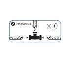 Изображение товара Коннектор КОСМОС KOC-DL-2W13-CT T-образная муфта для дюралайта 13мм IP44