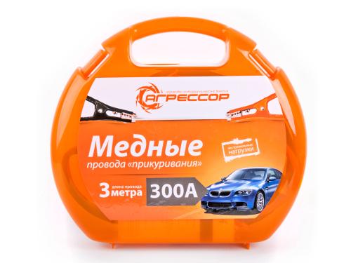 Изображение товара Провода прикуривания АГРЕССОР AGR-300 3м медь морозостойкие кейс