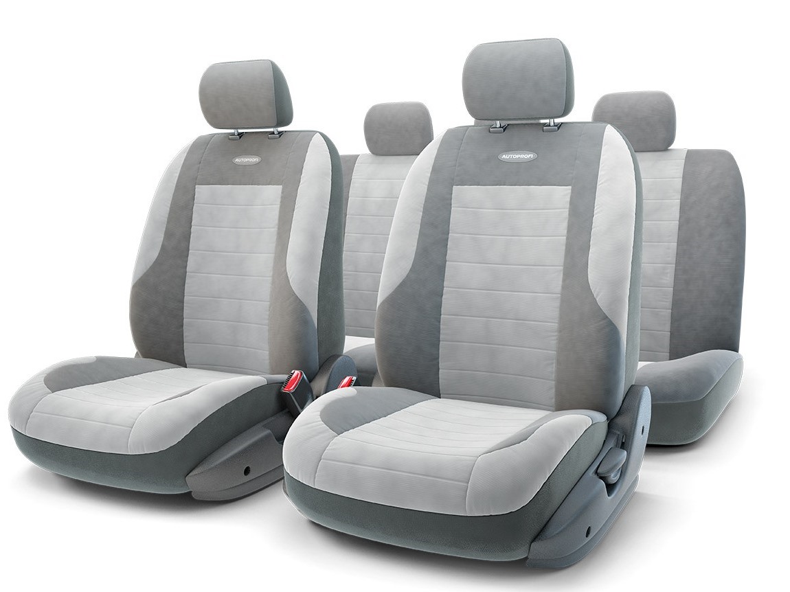 Чехол на сиденье Autoprofi Evo-1105 d.gy/l.gy (М) оплетка autoprofi sam 100 bk bl m