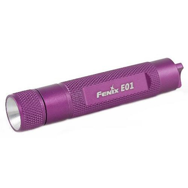 Фонарь Fenix E01 фиолетовый