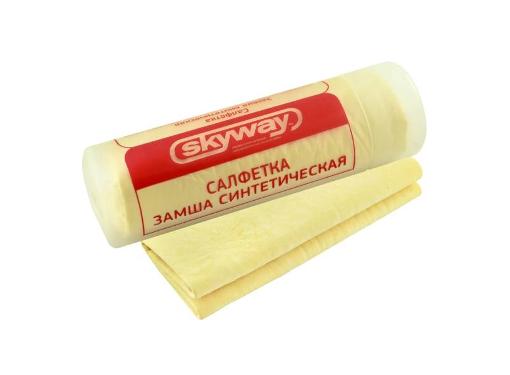 Изображение товара Салфетка из искусственной замши SKYWAY S03901001 в тубе 32х43 см