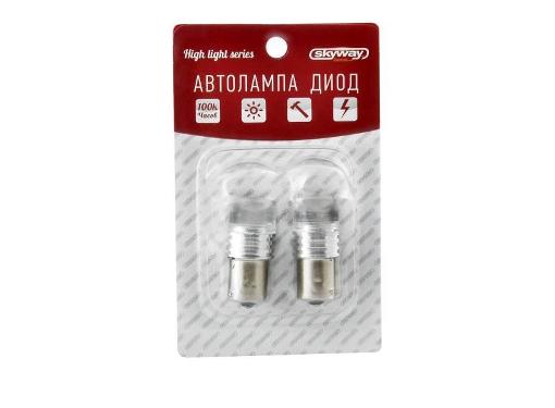 Изображение товара Автолампа SKYWAY S1156HPBB диод синий 12V P21W блистер 2 шт