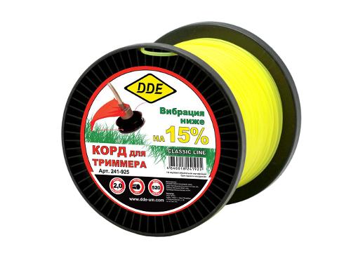 Изображение товара Леска для триммеров DDE 241-925 2 мм 520 м круг желтая