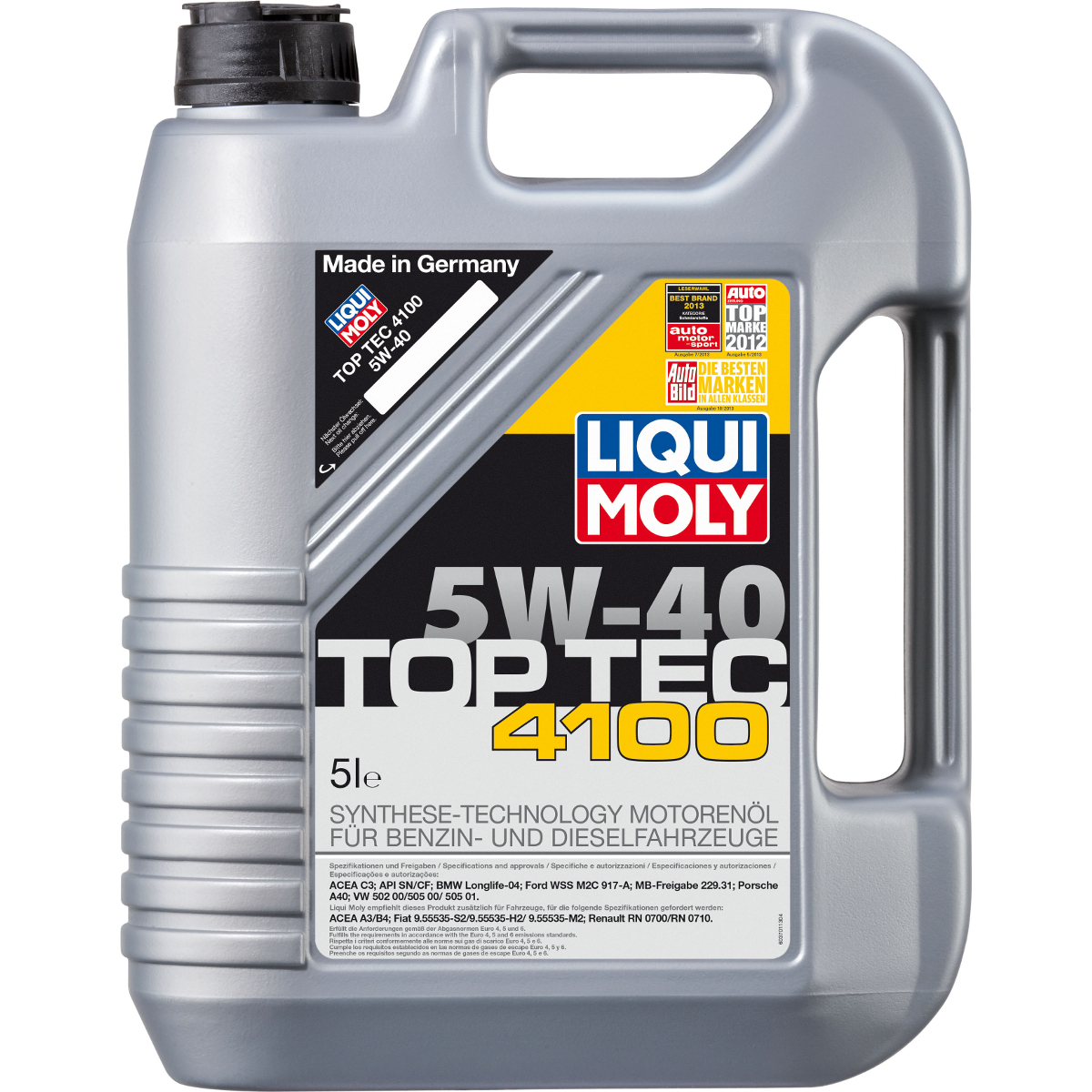 Масло моторное Liqui moly Top Tec 4100 5W-40 5L - цена, фото - купить в  Москве, СПб и РФ