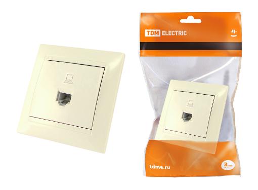 Изображение товара Розетка ТДМ SQ1815-0116 компьютерная RJ45 сл. кость