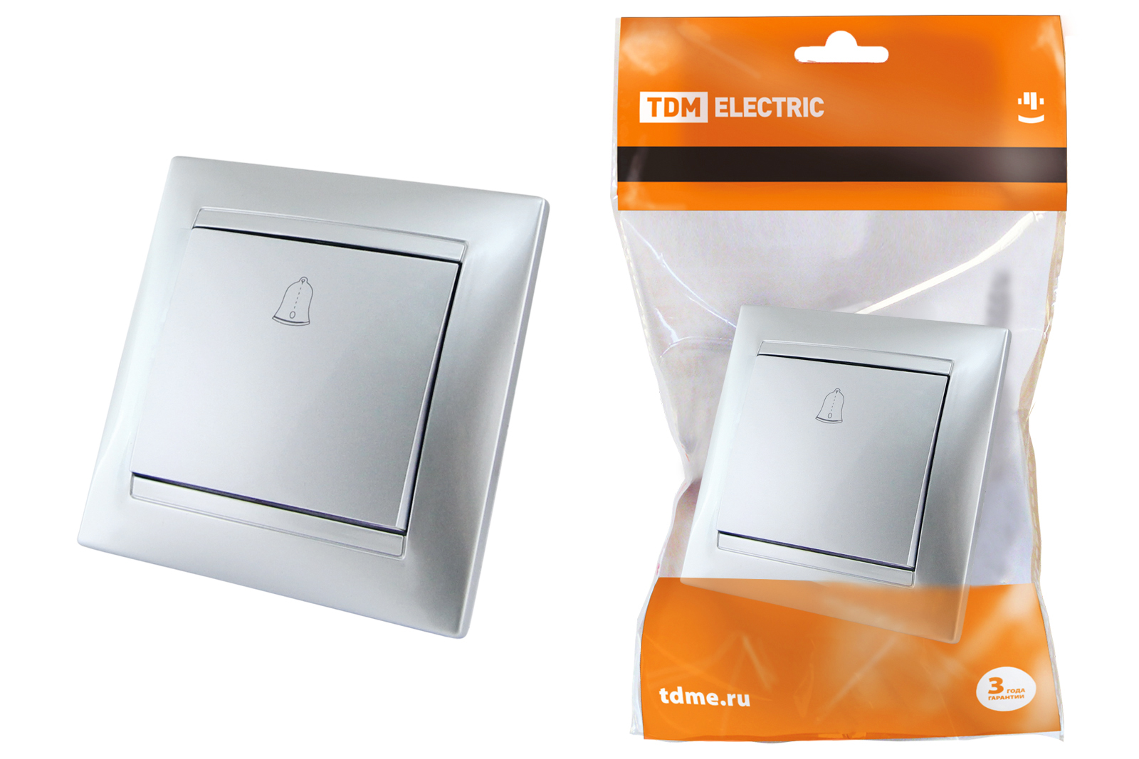 

Кнопка для звонка Tdm Sq1815-0208