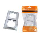 Изображение товара Рамка TDM SQ1815-0230 2-х постовая серебристая горизонтальная