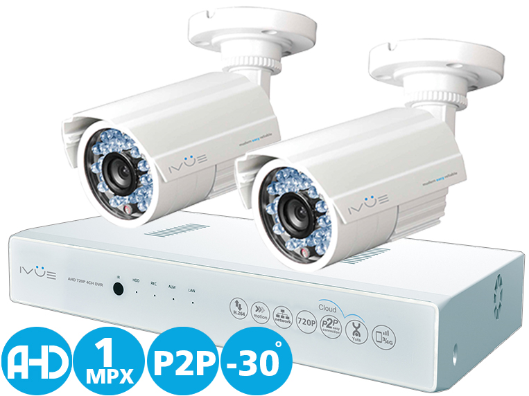 Комплект видеонаблюдения Ivue D5004 ahc-b2 видеонаблюдение