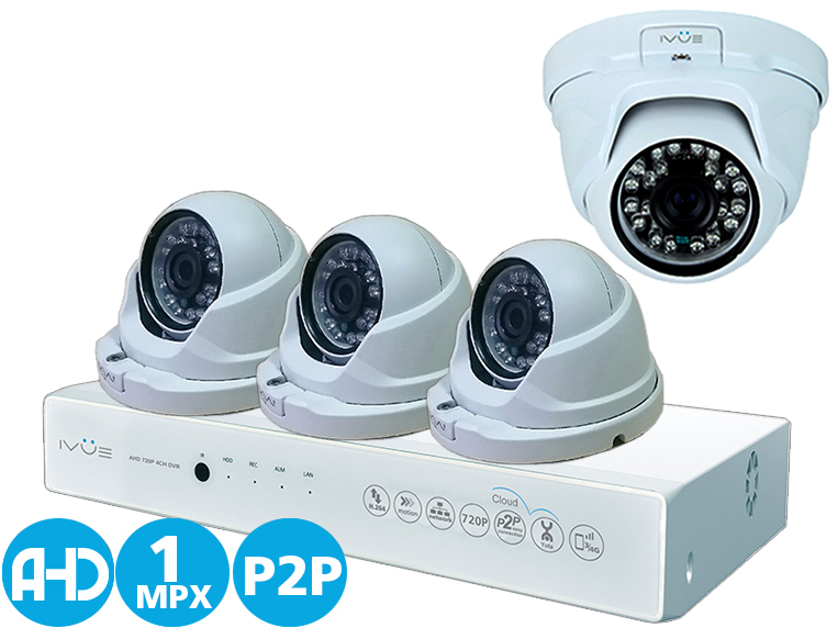 Комплект видеонаблюдения Ivue D5004 ahc-d4 видеонаблюдение