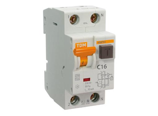 Изображение товара Автомат ТДМ SQ0202-0006 30мА дифференциальный автомат