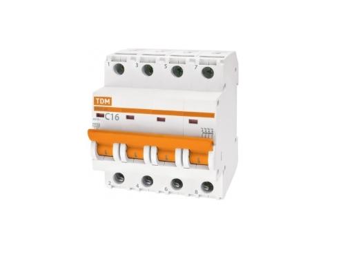 Изображение товара Автомат ТДМ SQ0206-0125 на 16А с защитой и маркировкой