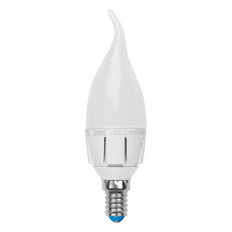 

Лампа светодиодная Uniel Led-cw37-6w/nw/e14/fr alp01wh 10шт