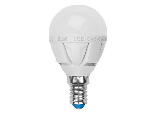   UNIEL LED-G45-6W/NW/E14/FR ALP01WH 10