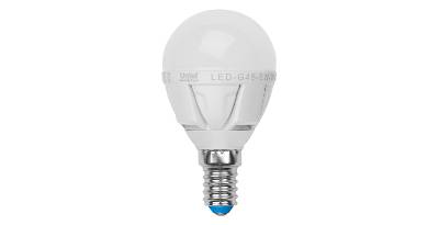   UNIEL LED-G45-6W/WW/E14/FR ALP01WH 10