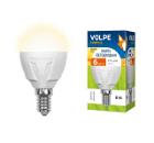 Лампа светодиодная VOLPE LED-G45-6W/WW/E14/FR/S 10шт