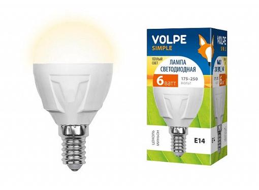   VOLPE LED-G45-6W/WW/E14/FR/S 10