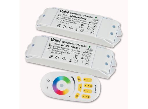 Изображение товара Контроллер UNIEL ULC-M50-RGBWx2 WHITE 4-зональный для RGB и белых светодиодных лент