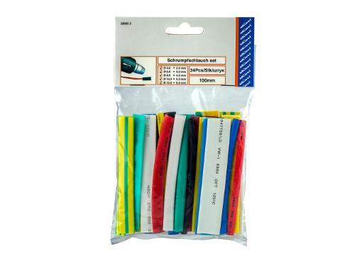Изображение товара Термоусадочная трубка DUWI Ф4/2-12/6мм 10см разноцветные (28665 3, 286653)