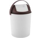 Изображение товара Мусорный контейнер ИЗУМРУД 2001 20л с крышкой белый для дома и офиса