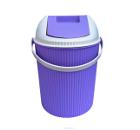 Изображение товара Мусорный бак ИЗУМРУД 2004 20л сиреневый с крышкой пластиковый