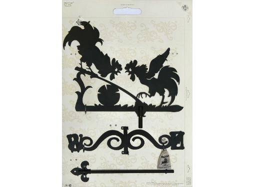 Изображение товара Флюгер DUCK & DOG 001 из стали 51х42х1, 6 см Черный - декоративный и функциональный элемент для крыш