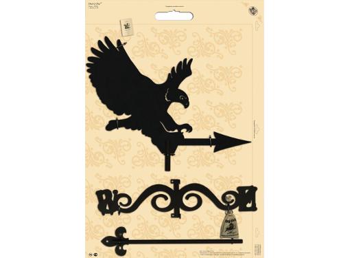 Изображение товара Флюгер DUCK & DOG 017 Орел из стали, черный, 51x42x1.6 см