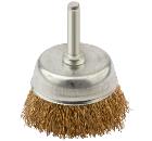 Кордщетка КУРС чаша 50мм для дрели гофрированная латунированная сталь (38466)