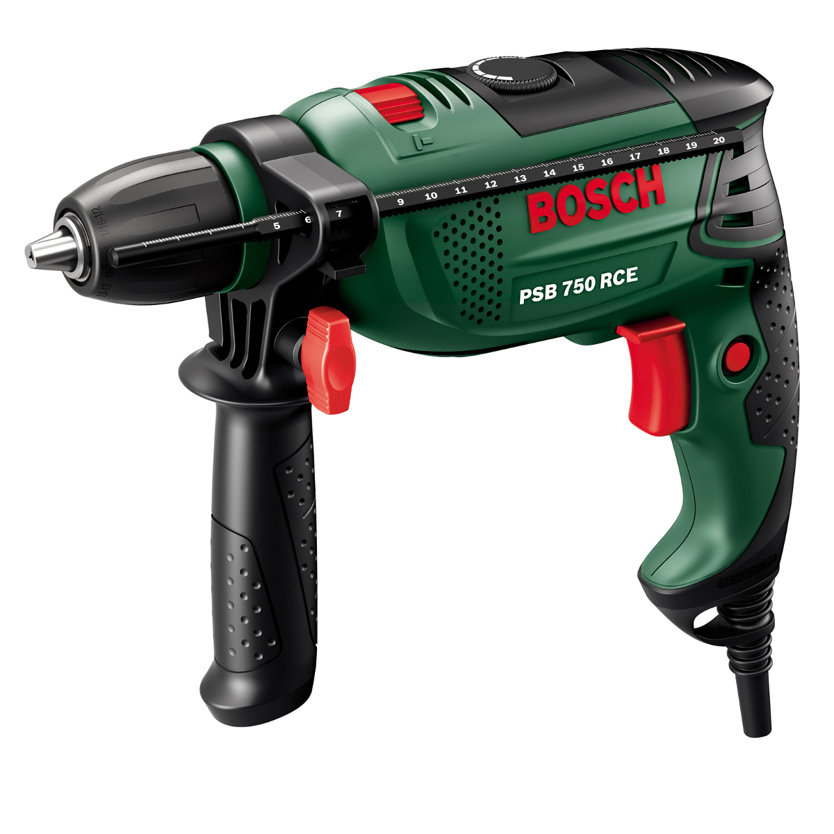 220 Вольт - Дрель ударная BOSCH PSB 750 RCE (Compact) (0 603 128 520),  купить в интернет-магазине - цена, фото, видео, отзывы