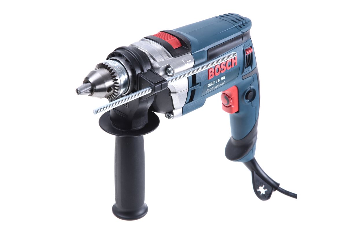 Дрель ударная Bosch GSB 16 RE (600) Professional в коробке - цена, отзывы,  фото и инструкция - купить в Москве, СПб и РФ