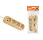 Изображение товара Удлинитель бытовой TDM SQ1303-2012 4 гнезда 5м IP 20 сосна