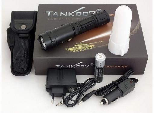 Изображение товара Компактный светодиодный фонарь TANK007 TC01XM-L с зарядкой и функцией памяти