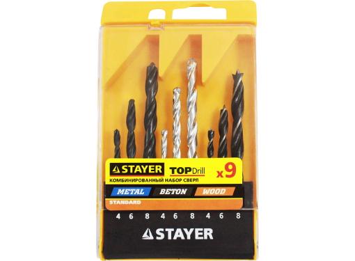 Изображение товара Набор сверл STAYER STANDARd29720-H9 для дерева, металла и бетона
