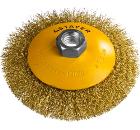 Кордщетка STAYER тарелка 115мм для УШМ гофрированная латунированная сталь (PROFESSIONAL 35133-115)