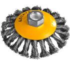 Кордщетка STAYER тарелка 100мм для УШМ витая сталь (PROFESSIONAL 35135-100)